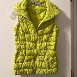 Athleta Neon Yellow Puffer Vest